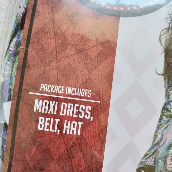 Seeing Red Dream On 70s Maxi Dress Halloween Costume - Picture 2 of 4